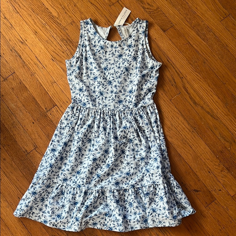 Janie and Jack Blue Ruffled Fitted Sundress